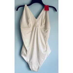 Spanx Shapewear Satin Bodysuit White NWT 3X